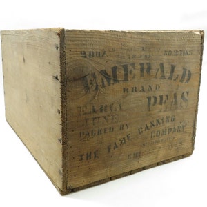 Wood Box Advertising Antique crate Dated