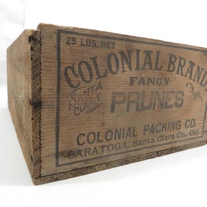 Wood Box Advertising Antique storage crate