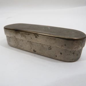 Blechdose Aufbewahrungsbox Oval mit Deckel Vintage / Antik