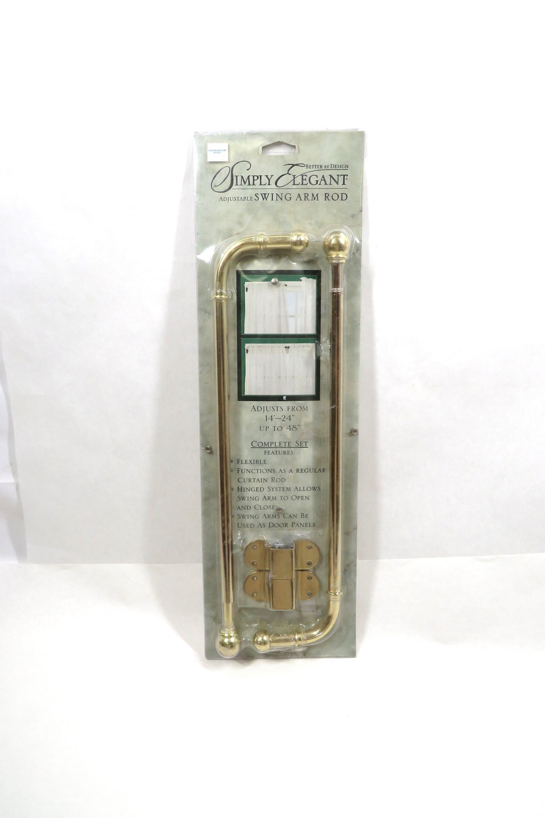 Swing Arm Drapery Rod Nos Vintage Set Adjustable Etsy