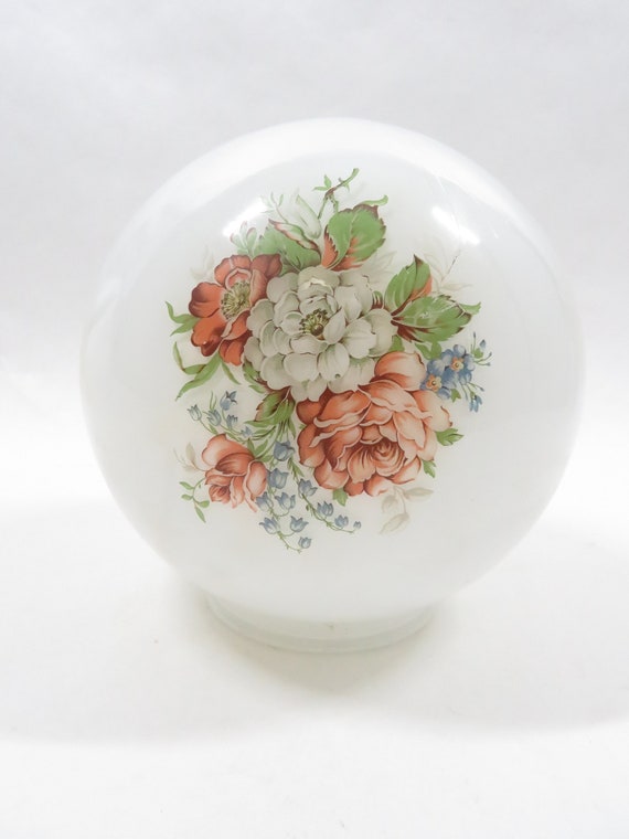 Glass Globe Shade Replacement Vintage Salvage Etsy
