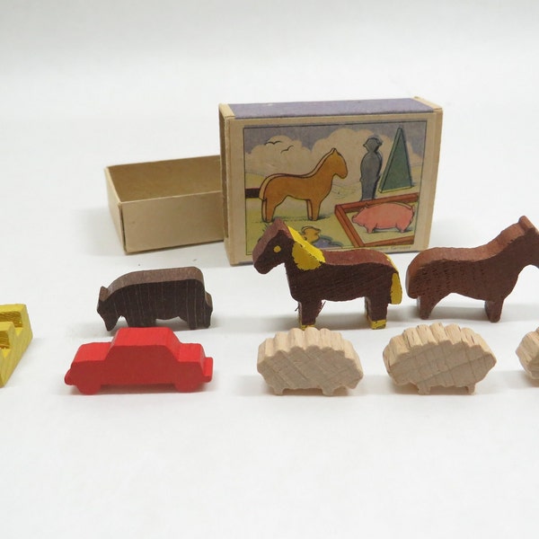 Matchbox wood toy Vintage miniature nos