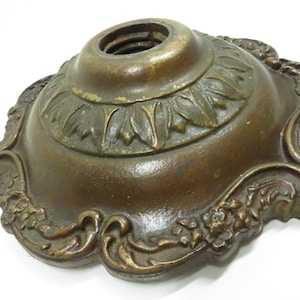Metal Lamp Base Ornate Antique Salvage