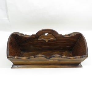 Utensil Tray Wood Vintage Storage Item