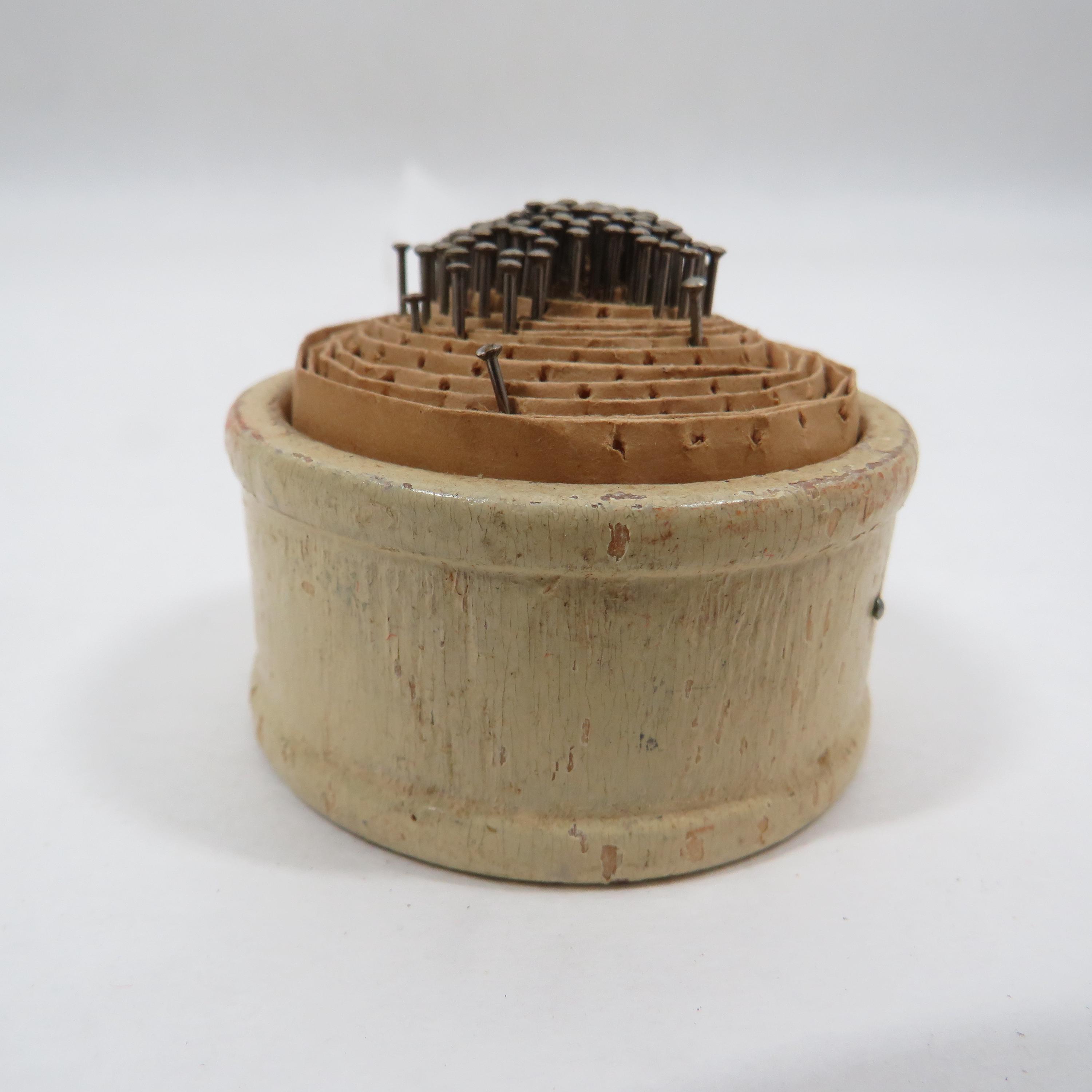 Pyramid Pin Pin Cushion Vintage Wood Base Pyramid Pins Collectible Notion - Etsy