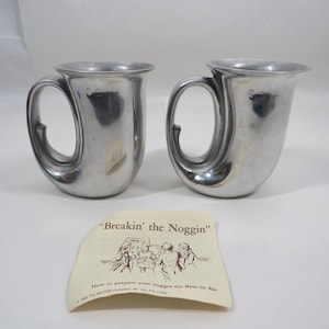 2 Beer Noggins / Mugs Wilton Vintage barware collectible