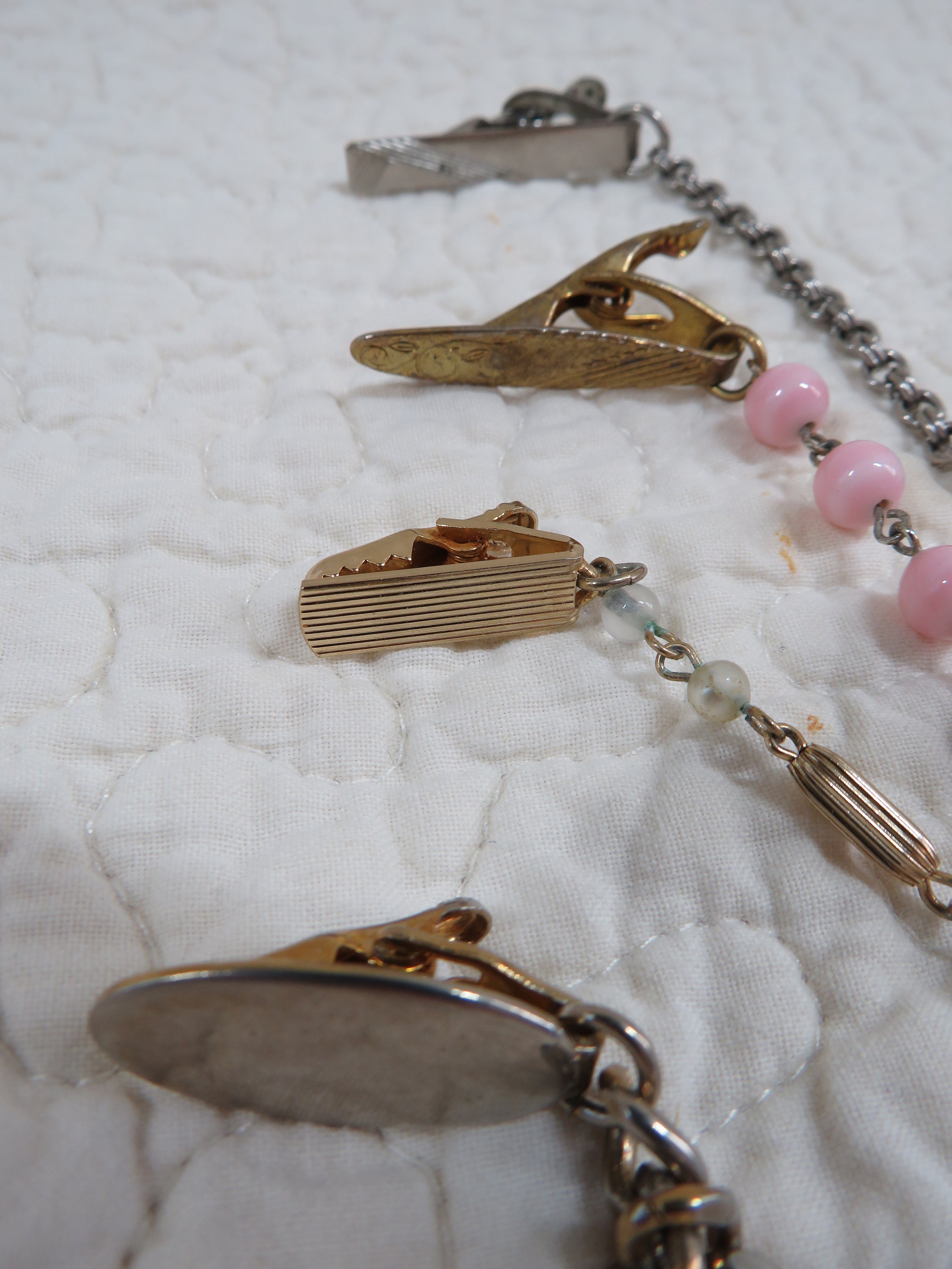 4 Sweater Guards Clips Vintage Lot Etsy