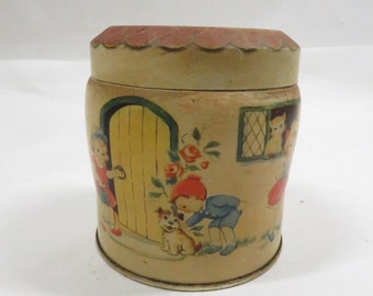 Tin Storage Thornes Toffee Candy collectible Vintage