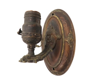 Sconce Light Fixture Metal Salvage Vintage / Antique