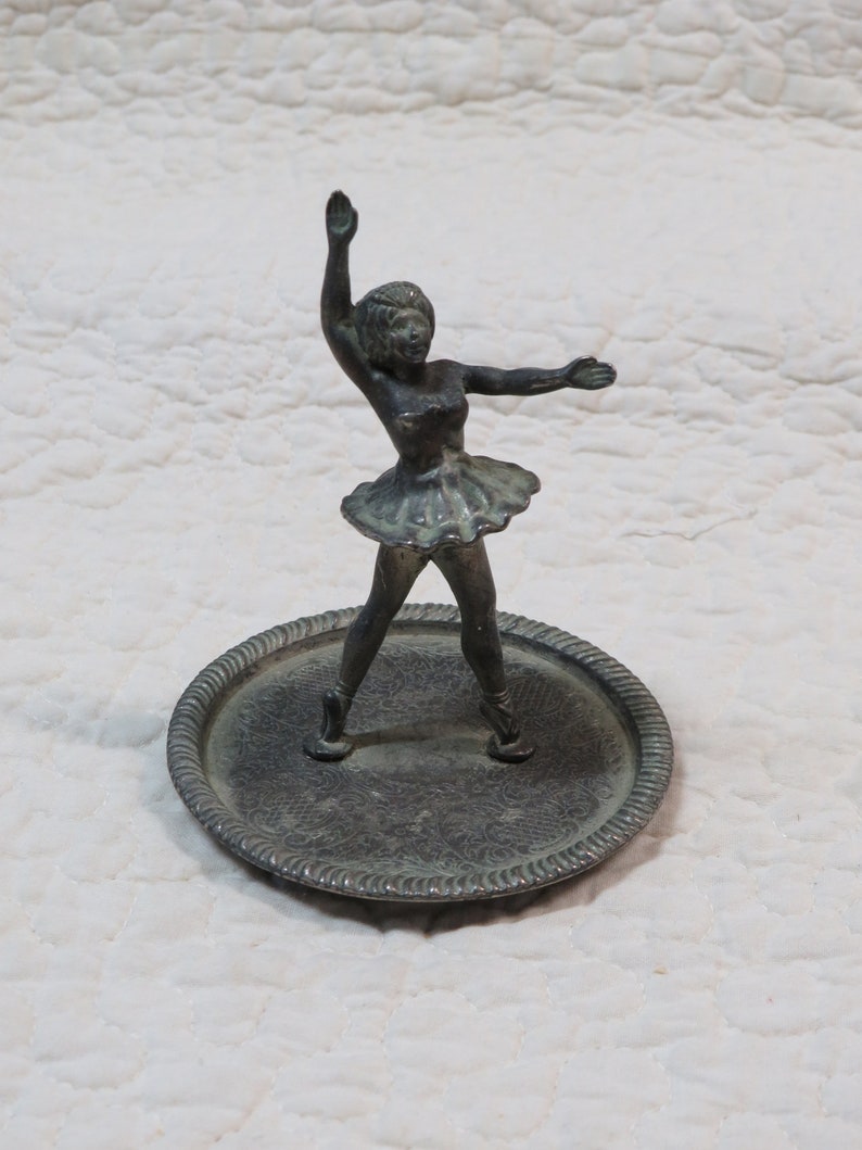 Ballerina Jewelry Dish Vintage Zinc Alloy Silver Ring Dishes Jewelry Spaceonova Com