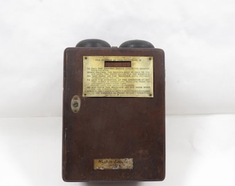 Wood Telephone Box Ringer Antique collectible