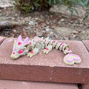Cookie Heart Dragon - Articulated & Flexible 3D Printed Fantasy Creature