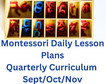 Montessori Preschool Curriculum Sept–Nov | 12-Week Daily Lesson Plans for Ages 3–6 | Step-by-Step Montessori Guide (Quarter 1)
