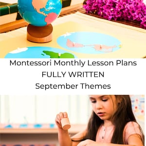 Montessori DAILY CURRICULUM September Monthly Lesson Plan 4 weeks of Step by Step Guide for Montessori Teachers Authentic Thorough AMS