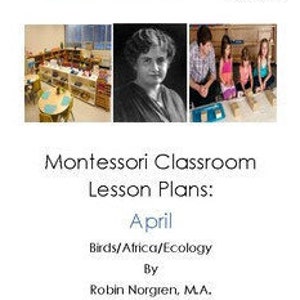 Montessori DAILY curriculum APRIL Monthly Lesson Plan  4 weeks image 1