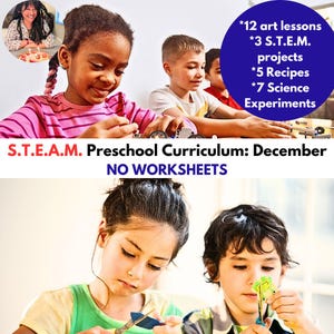 Preschool Lesson Plans daily Curriculum STEAM Reggio Montessori December Themes