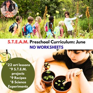 Preschool Lesson Plans daily Curriculum STEAM Reggio Montessori JUNE Themes