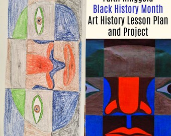 Faith Ringgold Art Lesson | Black History Month Painting Project (Black Light Inspired) | K–5 Art Class, Homeschool, Art Camp, Sub Plan