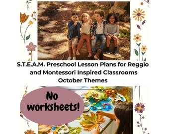 Preschool curriculum Lesson Plans fully written STEAM Reggio Montessori October Themes