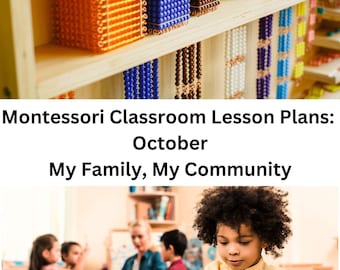 Montessori Tageslehrplan - Oktober | 4-Wochen Schritt-für-Schritt-Unterrichtsplan für ausgebildete Lehrer | AMS-Gerichtetes Kindergarten-Handbuch (108-seitiges PDF)