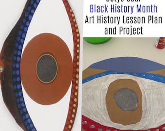 Black History Art Lesson Betye Saar Grade K-6 Painting Lesson Common Core Art History Drawing Elementary Art camp Homeschool Art Club