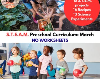 Preschool Lesson Plans daily Curriculum STEAM Reggio Montessori March Themes