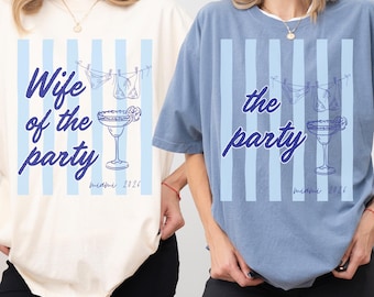 Wife of the Party Shirt,Beach Bride Matching Tees, Personalized Bachelorette Shirt, Funny Bridal Shower Tee, Future Mrs Gift Comfort Colors