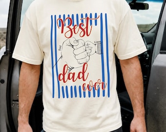 Custom Dad Shirt Personalized Kids Names, Best Dad Ever Shirt, Papa Gift Tee, Fathers Day Shirt for Dad