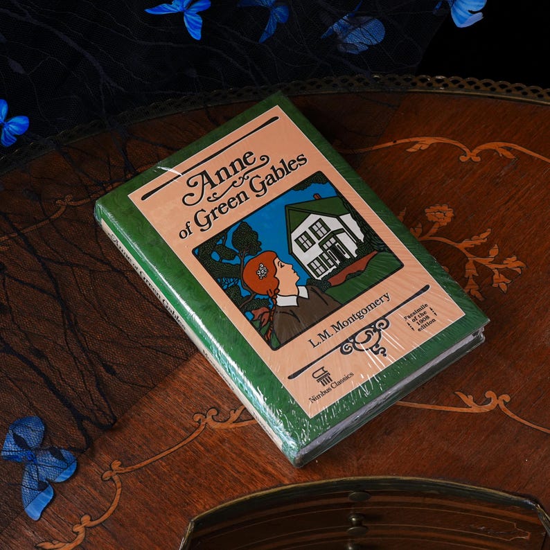 Vintage Anne of Green Gables faksimil av 1908 års upplaga – Förseglad Nimbus Classics inbunden, L.M. Montgomery, illustrerad PEI-bok, 1992 bild 1