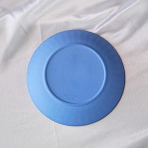 Vintage Wedgwood Pale Blue Jasperware Miniature Fluted Tray – Classical Sprig Center, Sunburst Rim, Original Box J1000 / 3672, England 1990s image 6