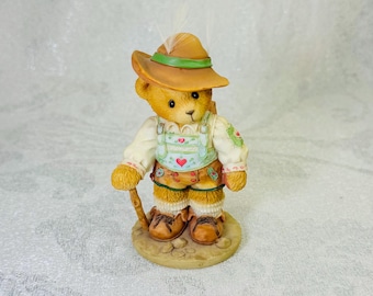 Vintage Cherished Teddies “Franz – Our Friendship Knows No Boundaries” Bear Figurine – Enesco 1998, Priscilla Hillman, Germany Theme