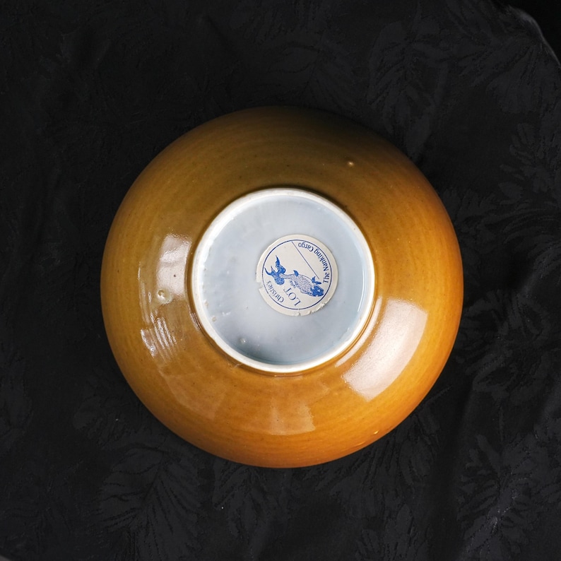 Antique Nanking Cargo Batavian Ware Bowl c.1752 – Café au Lait, Blue & White Landscape, Christie's Label, Shipwreck Porcelain image 14
