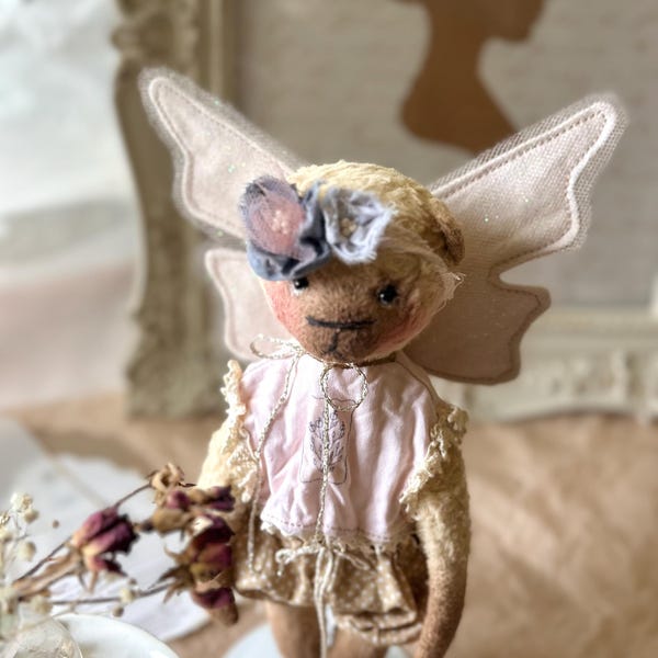 Handgemachte Viscose Mini Teddybär: Künstlerbär