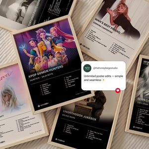 Custom Album Cover Poster · Editable Canva Template · Personalized Gift Music Print · Digital Download - 6 Formats image 9