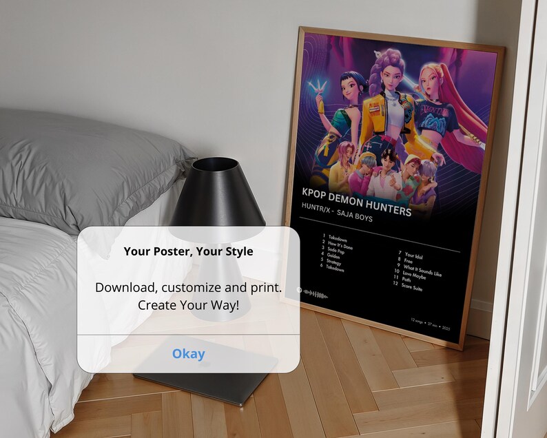 Custom Album Cover Poster · Editable Canva Template · Personalized Gift Music Print · Digital Download - 6 Formats image 10