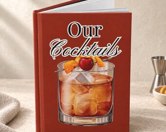 Host Gift | Custom Journal, Groomsmen Gifts, Man Cave Decor, Friendsgiving, 21st birthday gift | Recipe Book, 9th anniversary gift