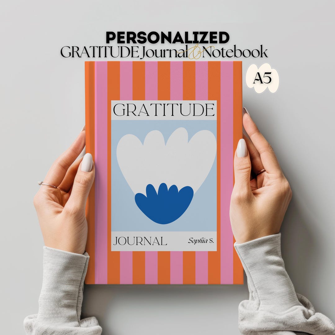 Personalized Gratitude Journal | Custom Self-care Notebook | Gift for ...