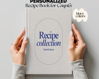 Custom Recipe Book | Personalized Recipe Binder | Family Recipe Book | Gifts for Couples, Kitchen Gift, Blank recipe book | Engagement gifts