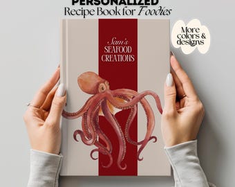 Custom Recipe Book | Food Lover Gift | Cookbook | Personalized Name Recipe Book Binder | Family Cook Book | Family Chef | Cooking Journal