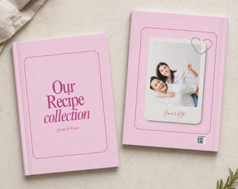 Receptenboek op maat | Familiereceptenboek, huwelijksgeschenken voor het paar, beste cadeaus voor haar | Kookboek, cadeau voor stellen, cadeaus voor vrienden