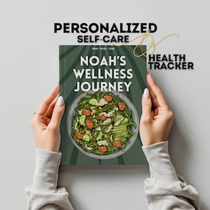 Personalized Wellness Journal | Self-Care & Health Tracker | Meal Planner Journal | Gift for Friend | Task Tracker