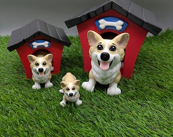 3D Printed Articulated Corgi Figurine and Toy
