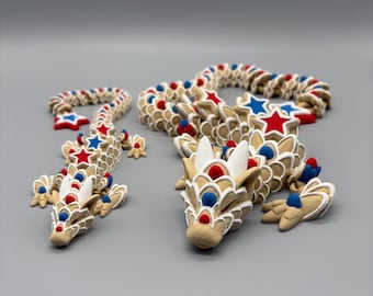 3D Printed Articulated Star Cookie Dragons