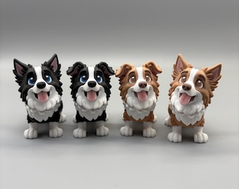 3D Printed Border Collie Toy and Figurine