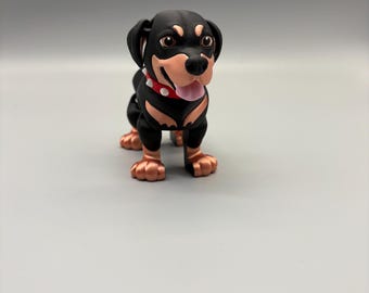 3D Printed Rottweiler Toy and Figurine