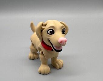 3D Printed Dudley Labrador Retriever Toy and Figurine