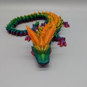 Mesmerizing 3D Printed 24&quot; Articulated Crystal Dragon