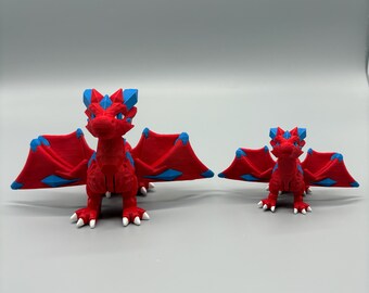 3D Printed Mythical Crystal Dragon Toy