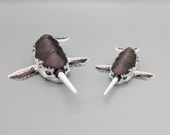 3D Printed Articulated Narwhal