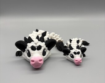 3D Printed Baby Cow Dragon Toy and Figurine